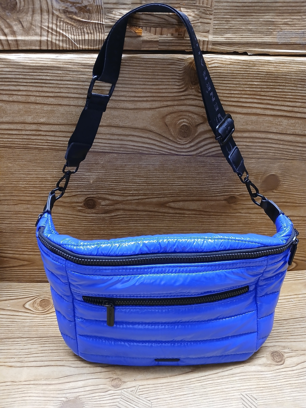 BCBGeneration Electric Blue Quilted Crossbody Bag